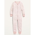 Unisex Snug-Fit 2-Way-Zip Printed Pajama One-Piece for Toddler & Baby