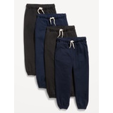 Functional Drawstring Jogger Sweatpants 4-Pack for Toddler Boys