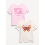 Short-Sleeve Graphic T-Shirt 2-Pack for Toddler Girls Hot Deal