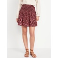 Smocked-Waist Mini Skirt