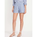 Linen-Blend Striped Shorts -- 3.5-inch inseam Hot Deal