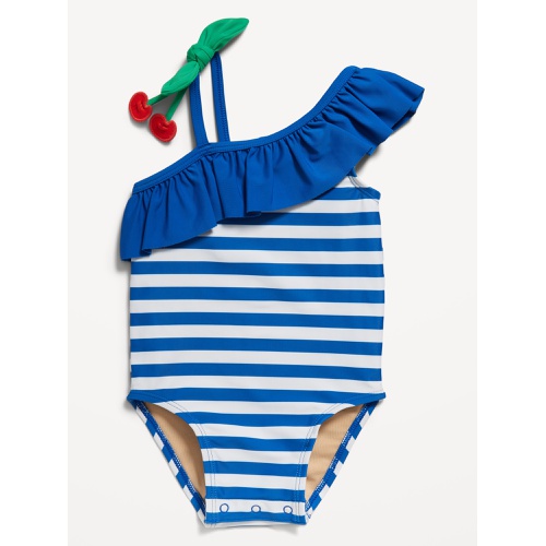 올드네이비 One-Shoulder Ruffle-Trim One-Piece Swimsuit for Baby