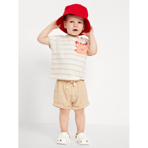 올드네이비 Striped Short-Sleeve Pocket Top and Shorts Set for Baby