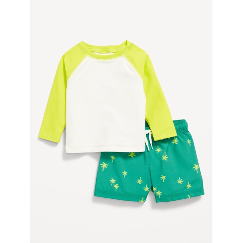 올드네이비 Graphic Rashguard Swim Top and Trunks for Baby