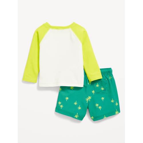 올드네이비 Graphic Rashguard Swim Top and Trunks for Baby