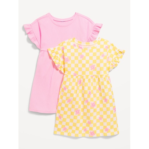 올드네이비 Flutter-Sleeve Dress 2-Pack for Toddler Girls Hot Deal