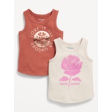 Graphic Tank Top 2-Pack for Toddler Girls Hot Deal