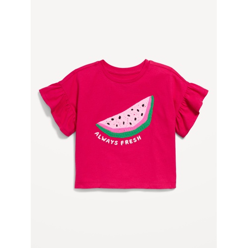 올드네이비 Short-Sleeve Crochet-Knit Graphic Top for Toddler Girls