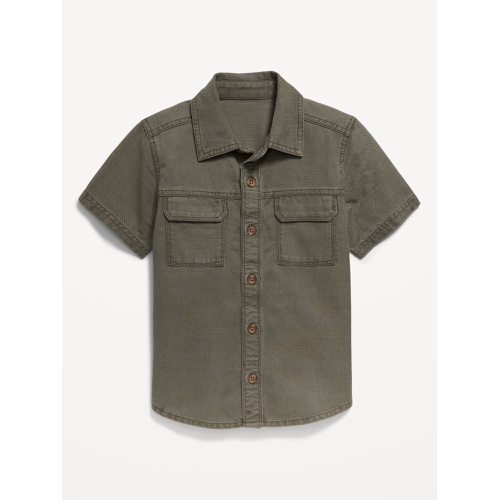 올드네이비 Short-Sleeve Utility Pocket Shirt for Toddler Boys