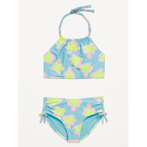 올드네이비 Printed Beaded Halter Bikini Swim Set for Girls