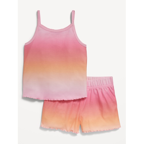 올드네이비 Printed Rib-Knit Pajama Tank and Shorts Set for Girls