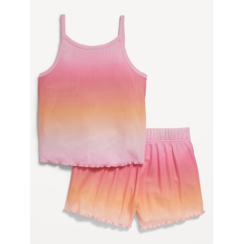 올드네이비 Printed Rib-Knit Pajama Tank and Shorts Set for Girls