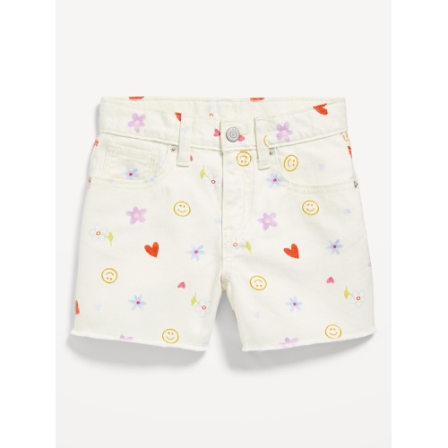 올드네이비 High-Waisted Frayed-Hem Twill Shorts for Girls Hot Deal