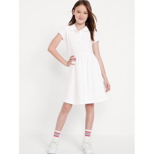 올드네이비 School Uniform Fit & Flare Pique Polo Dress for Girls