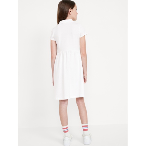 올드네이비 School Uniform Fit & Flare Pique Polo Dress for Girls