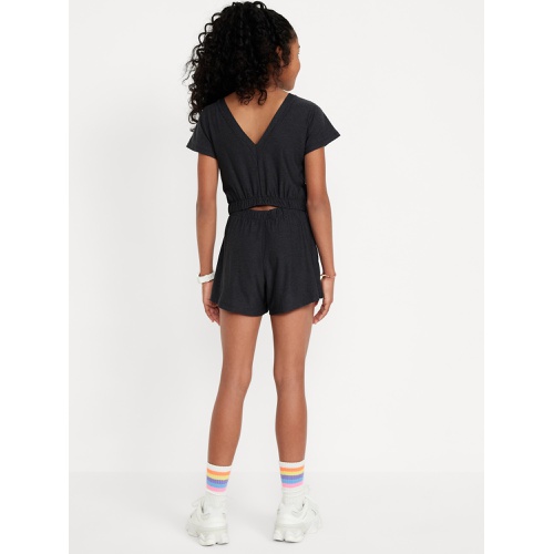 올드네이비 Cloud 94 Soft Back-Cutout Romper for Girls