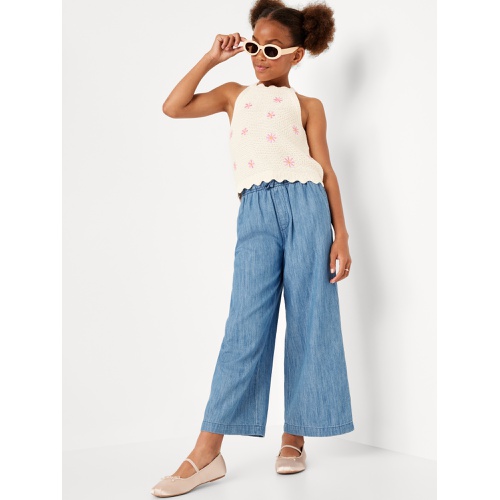 올드네이비 Loose Drawstring Chambray Pants for Girls