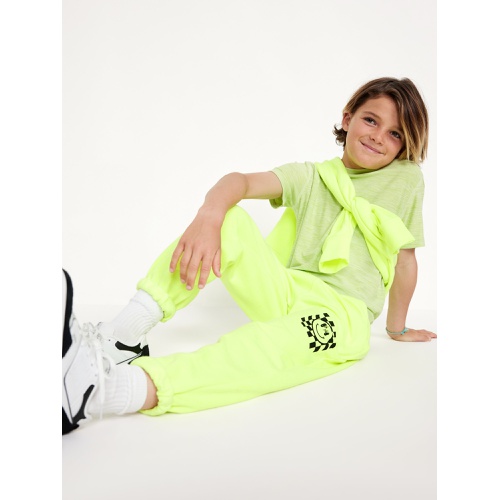 올드네이비 Gender-Neutral Fleece Cinched Graphic Jogger Sweatpants for Kids