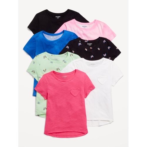 올드네이비 Softest Short-Sleeve T-Shirt Variety 5-Pack for Girls Hot Deal
