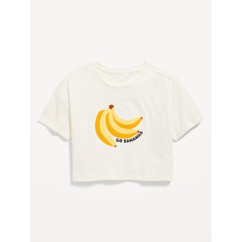 올드네이비 Oversized Embroidered Graphic T-Shirt for Girls