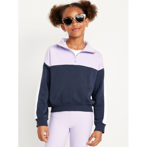 올드네이비 Long-Sleeve Quarter Zip Sweatshirt for Girls Hot Deal