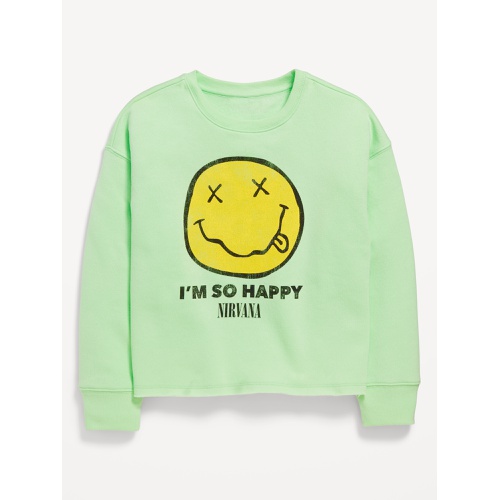 올드네이비 Licensed Pop Culture Graphic Crew-Neck Sweatshirt for Girls