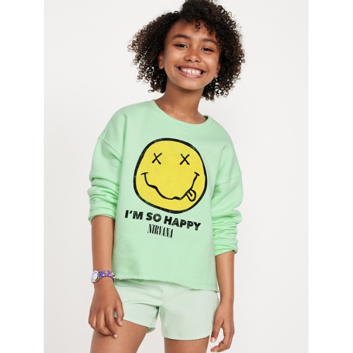 올드네이비 Licensed Pop Culture Graphic Crew-Neck Sweatshirt for Girls