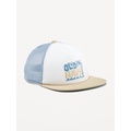 Logo-Graphic Flat-Brim Trucker Hat for Boys
