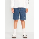 Knee Length Baggy Non-Stretch Jean Shorts for Boys