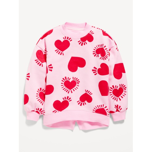 올드네이비 Cocoon Mock-Neck Graphic Sweatshirt for Girls