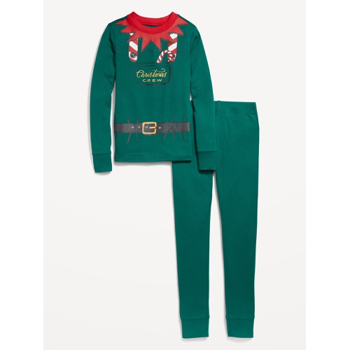 올드네이비 Gender-Neutral Snug-Fit Holiday Graphic Pajama Set for Kids