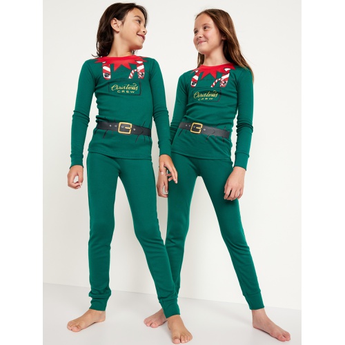 올드네이비 Gender-Neutral Snug-Fit Holiday Graphic Pajama Set for Kids