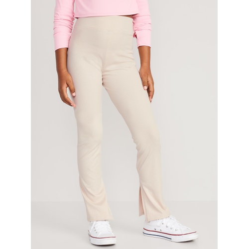 올드네이비 High-Waisted Full-Length Side-Split Ribbed Leggings for Girls