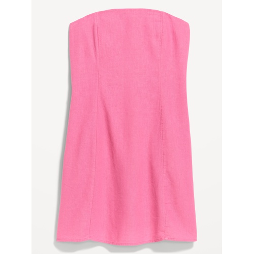 올드네이비 Fit & Flare Linen-Blend Mini Dress