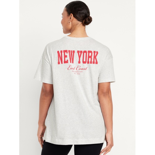 올드네이비 Oversized EveryWear Graphic Tunic T-Shirt Hot Deal