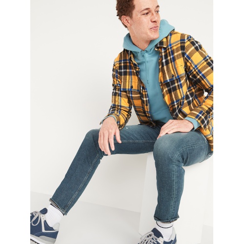 올드네이비 Regular-Fit Built-In Flex Patterned Flannel Shirt