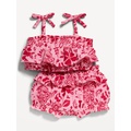 Cami Tie-Knot Ruffled Top and Bloomer Shorts Set for Baby