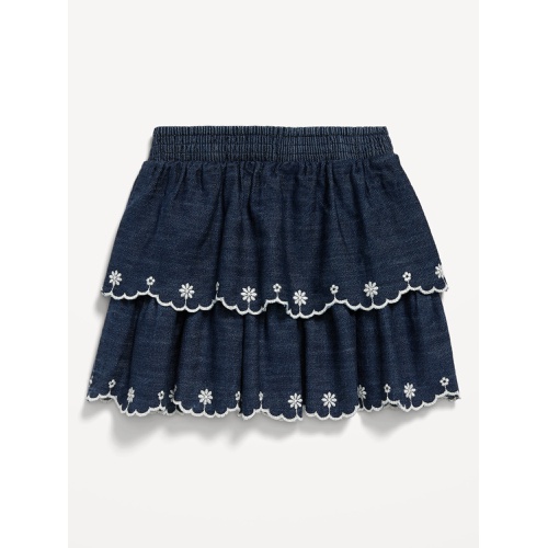 올드네이비 Embroidered Tiered Jean Skirt for Toddler Girls