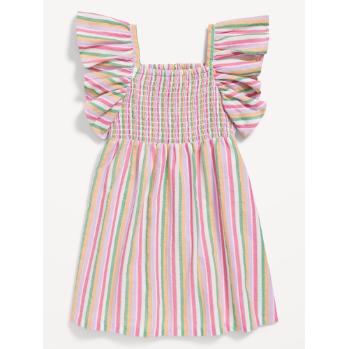 올드네이비 Textured Ruffle Short-Sleeve Smocked Dress for Toddler Girls