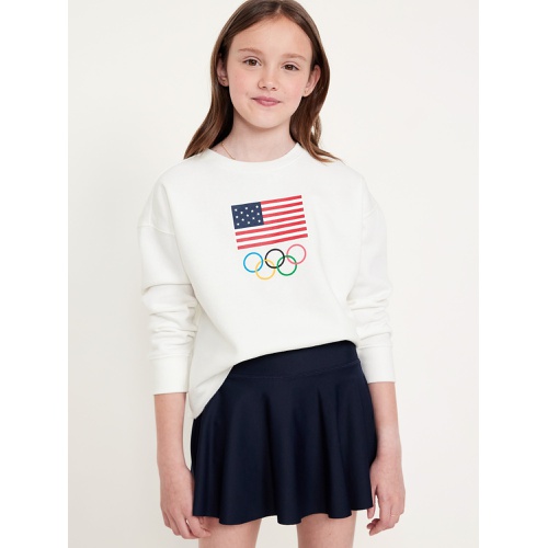 올드네이비 IOC Heritageⓒ Graphic Crew-Neck Sweatshirt for Girls