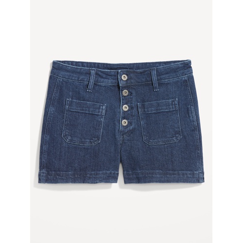 올드네이비 High-Waisted Jean Trouser Shorts -- 3-inch inseam