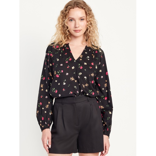 올드네이비 Long-Sleeve Floral Top