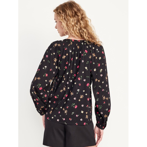 올드네이비 Long-Sleeve Floral Top