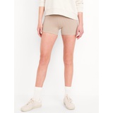Extra High-Waisted Seamless Ribbed Biker Shorts -- 4-inch inseam Hot Deal