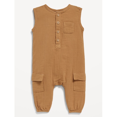 올드네이비 Sleeveless Henley Pocket One-Piece Jumpsuit for Baby