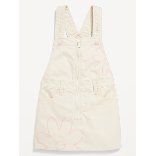 올드네이비 Zip-Front Embroidered Skirtall Jean Dress for Toddler Girls