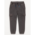 Functional Drawstring Cargo Joggers for Toddler Boys