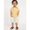 Printed Short-Sleeve Poplin Shirt for Toddler Boys