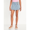 Wrap-Front Jean Skort for Girls