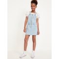 Zip-Front Pocket Skirtall Dress for Girls